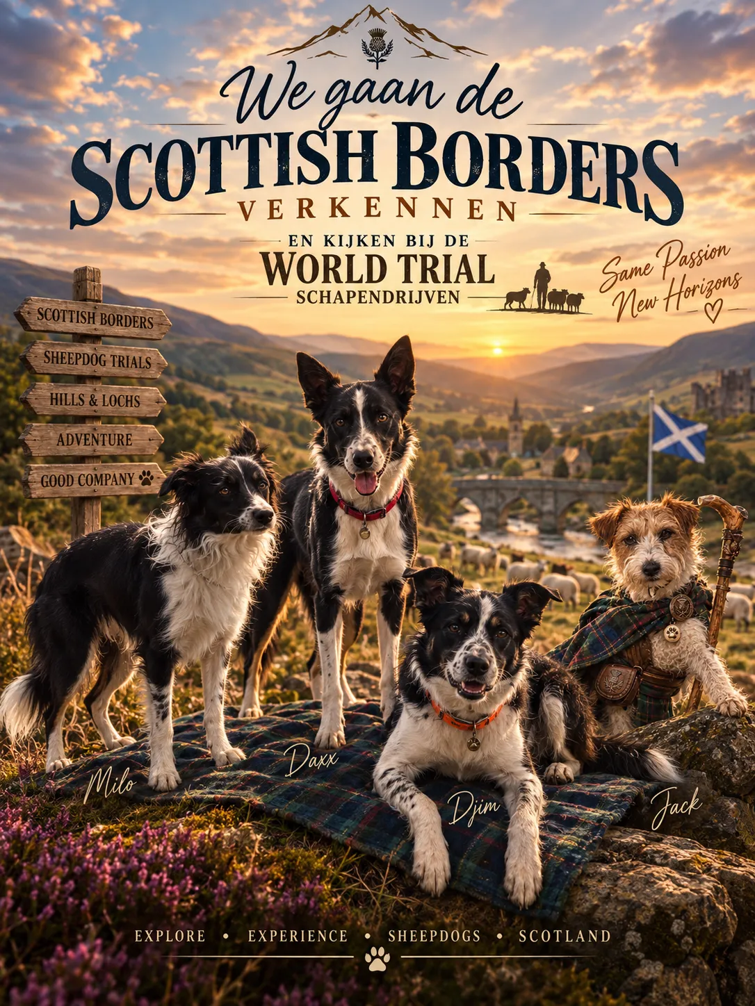 Jack en zijn Borders op avontuur in de Scottish Borders